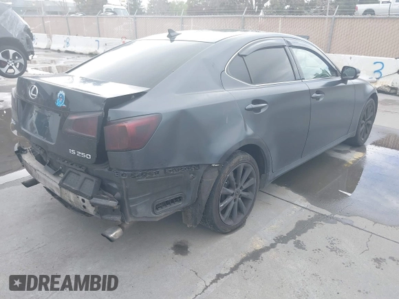 2009 Lexus IS 250 with VIN JTHBK262695087036, listed as a IAAI auction lot 41944640 with 221,438 mi miles and . Bid and sale history available at DreamBid. Image 4.