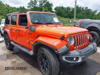 2020 Jeep Wrangler Unlimited Sahara with VIN 1C4HJXEG5LW232965, listed as a IAAI auction lot 42311030 with 75,206 mi miles and . Bid and sale history available at DreamBid. Image 1.