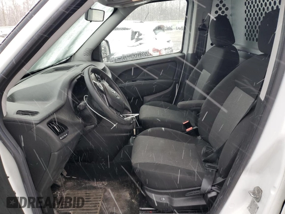 2022 Ram ProMaster City Cargo Tradesman with VIN ZFBHRFAB4N6W28596, listed as a Copart auction lot 59241035 with 34,716 mi miles and Salvage title. Bid and sale history available at DreamBid. Image 7.