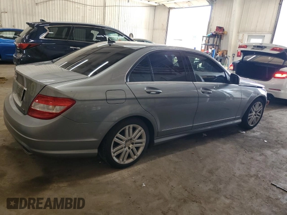 2009 Mercedes-Benz C 300 Sport with VIN WDDGF54X19F210169, listed as a Copart auction lot 61341655 with 190,275 mi miles and Salvage title. Bid and sale history available at DreamBid. Image 3.