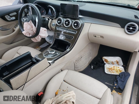 2017 Mercedes-Benz C 300 with VIN WDDWJ4KB6HF437903, listed as a Copart auction lot 56175645 with 74,715 mi miles and Salvage title. Bid and sale history available at DreamBid. Image 8.