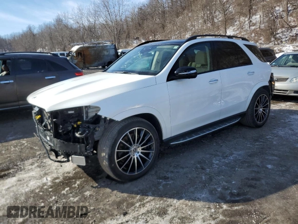 2022 Mercedes-Benz GLE 580 with VIN 4JGFB8GB1NA785636, listed as a Copart auction lot 45397535 with 55,332 mi miles and Salvage title. Bid and sale history available at DreamBid. Image 1.