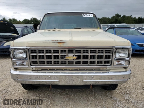 1980 Chevrolet Blazer с VIN CKL18AF139471, выставлен на аукционе Copart как лот 74931074 с пробегом 6 338 миль миль и Списание • Salvage title. История ставок и продаж доступна на DreamBid. Изображение 5.