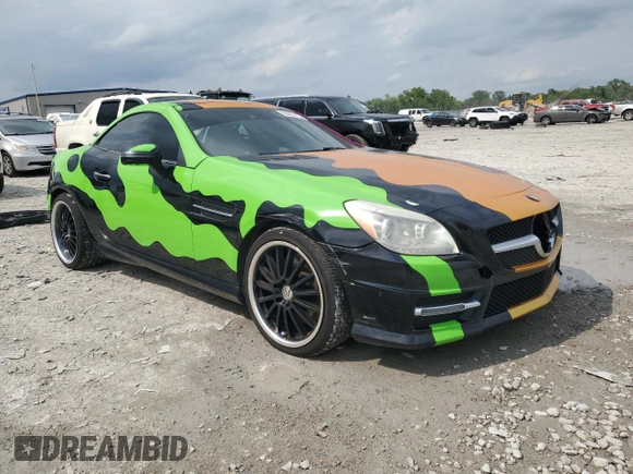 2016 Mercedes-Benz SLK 350 with VIN WDDPK5HA3GF115546, listed as a Copart auction lot 56627415 with 100,429 mi miles and Salvage title. Bid and sale history available at DreamBid. Image 4.
