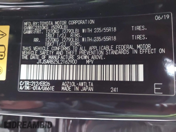 2020 Lexus NX 300 F Sport с VIN JTJSARBZ5L2162900, выставлен на аукционе IAAI как лот 41450261 с пробегом 36 521 миль миль и . История ставок и продаж доступна на DreamBid. Изображение 9.