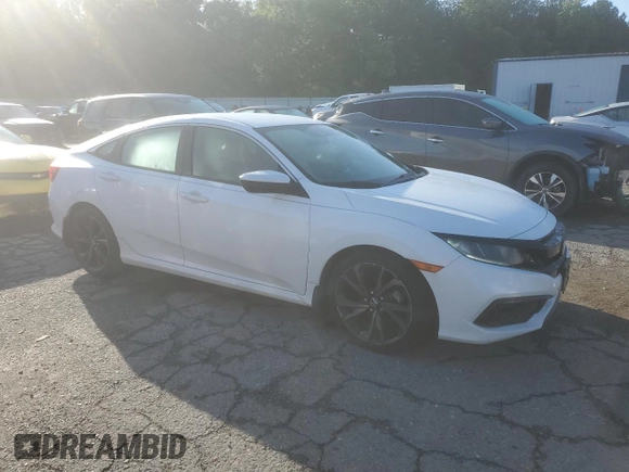2019 Honda Civic Sport with VIN 19XFC2F86KE005255, listed as a Copart auction lot 56066665 with 60,269 mi miles and Salvage title. Bid and sale history available at DreamBid. Image 4.