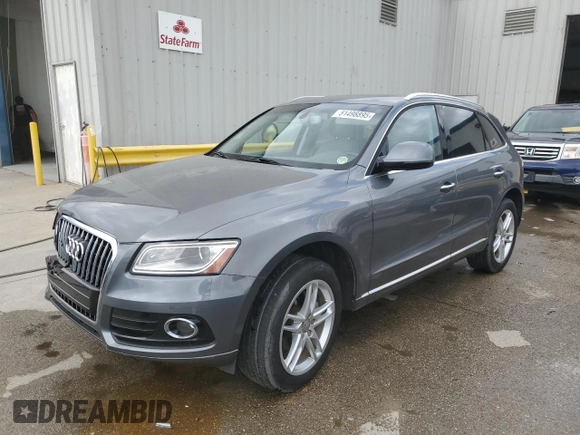 2017 Audi Q5 Premium Plus with VIN WA1L2AFP3HA031065, listed as a Copart auction lot 51498895 with 53,216 mi miles and Salvage Title. Bid and sale history available at carsss.com. Image 1.