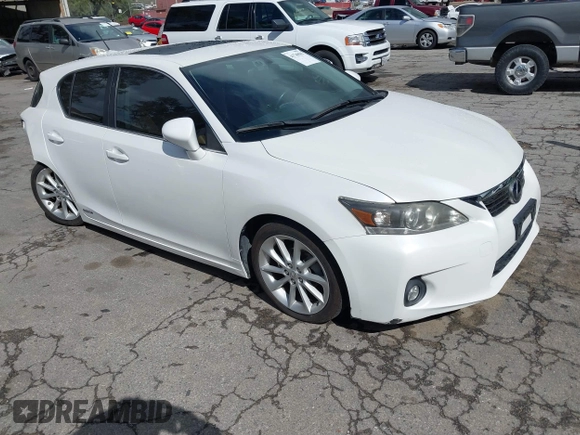 2012 Lexus CT CT 200h with VIN JTHKD5BHXC2075227, listed as a IAAI auction lot 41740583 with 129,412 mi miles and . Bid and sale history available at carsss.com. Image 1.
