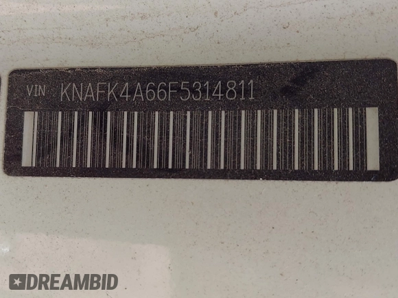2015 Kia Forte LX with VIN KNAFK4A66F5314811, listed as a IAAI auction lot 42054640 with 123,901 mi miles. Bid and sale history available at carsss.com. Image 9.