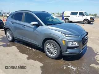 2019 Hyundai Kona SEL with VIN KM8K62AA9KU282916, listed as a IAAI auction lot 42086109 with 59,288 mi miles. Bid and sale history available at carsss.com. Image 1.