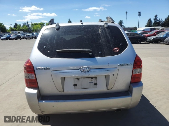 2005 Hyundai Tucson GL with VIN KM8JM12B25U076246, listed as a Copart auction lot 54030704 with 0 mi miles and Salvage Title. Bid and sale history available at carsss.com. Image 6.