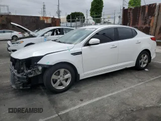 2015 Kia Optima LX with VIN KNAGM4A70F5631684, listed as a Copart auction lot 55786925 with 129,208 mi miles and Salvage Title. Bid and sale history available at DreamBid. Image 1.