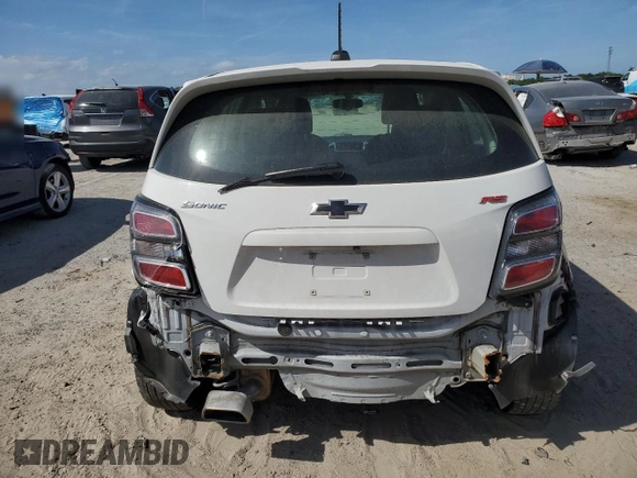 2019 Chevrolet Sonic LT with VIN 1G1JD6SB0K4118144, listed as a Copart auction lot 52004845 with 43,310 mi miles and Non repairable. Bid and sale history available at DreamBid. Image 6.