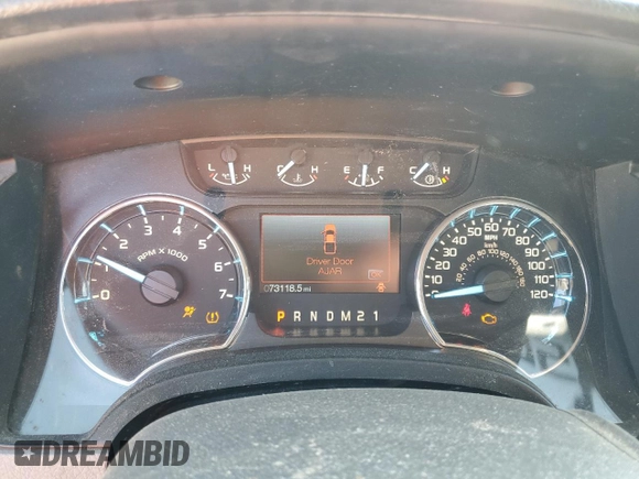 2012 Ford F-150 XL with VIN 1FTFX1ET5CFB49911, listed as a Copart auction lot 43584275 with 73,118 mi miles and Salvage Title. Bid and sale history available at carsss.com. Image 9.
