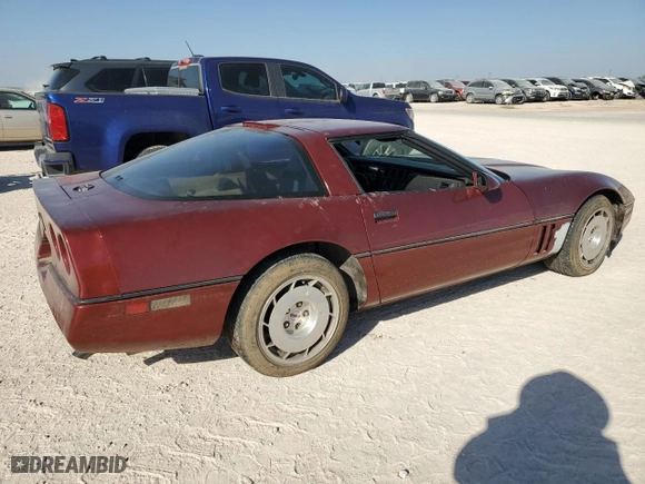 1986 Chevrolet Corvette with VIN 1G1YY0789G5118657, listed as a Copart auction lot 77743794 with 97,673 mi miles and Salvage Title. Bid and sale history available at carsss.com. Image 3.