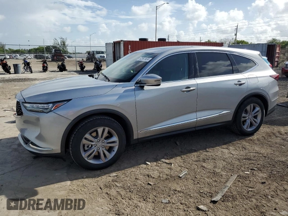 2022 Acura MDX with VIN 5J8YD9H30NL007743, listed as a Copart auction lot 62997924 with Not provided miles and Salvage title. Bid and sale history available at DreamBid. Image 1.
