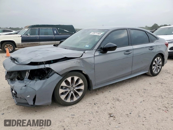 2025 Honda Civic Sport with VIN 2HGFE2F51SH529628, listed as a Copart auction lot 57871165 with Not provided miles and Salvage title. Bid and sale history available at DreamBid. Image 1.