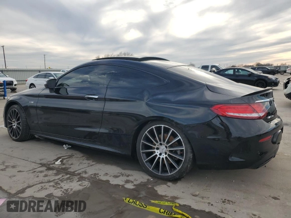 2018 Mercedes-Benz C 43 AMG with VIN WDDWJ6EB0JF668017, listed as a Copart auction lot 43320755 with 99,017 mi miles and Salvage Title. Bid and sale history available at DreamBid. Image 2.