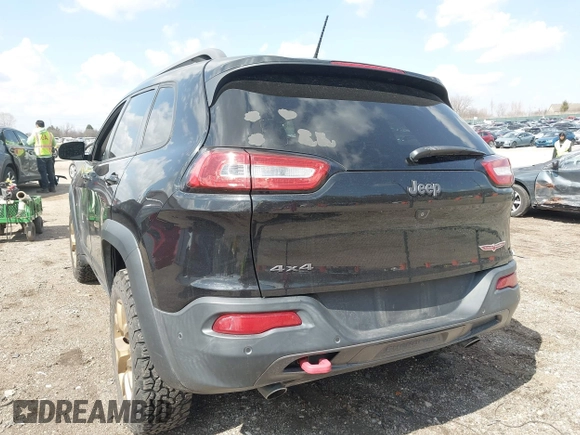 2014 Jeep Cherokee Trailhawk with VIN 1C4PJMBS6EW100500, listed as a IAAI auction lot 41894989 with 131,034 mi miles. Bid and sale history available at carsss.com. Image 3.