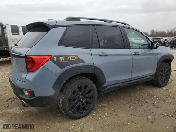 2022 Honda Passport Elite with VIN 5FNYF8H06NB020055, listed as a Copart auction lot 47772935 with 46,943 mi miles and Salvage Title. Bid and sale history available at carsss.com. Image 3.