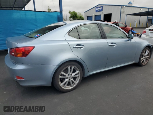 2006 Lexus IS 250 Manual with VIN JTHBK262862020029, listed as a Copart auction lot 52809295 with 72,654 mi miles and Salvage Title. Bid and sale history available at carsss.com. Image 3.