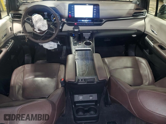 2023 Toyota Sienna Platinum with VIN 5TDESKFC7PS082748, listed as a Copart auction lot 44153015 with 45,382 mi miles and Salvage Title. Bid and sale history available at DreamBid. Image 8.