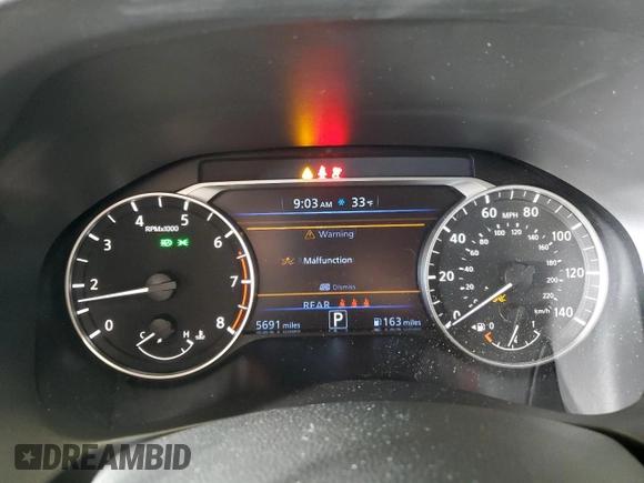 2025 Nissan Altima SV with VIN 1N4BL4DW5SN318066, listed as a Copart auction lot 88988675 with 5,691 mi miles and Clean Title. Bid and sale history available at DreamBid. Image 9.