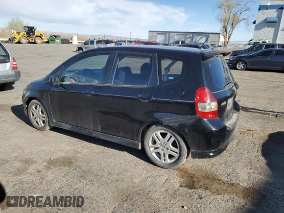2007 Honda Fit Sport with VIN JHMGD37677S050597, listed as a Copart auction lot 48906515 with 205,883 mi miles and Clean Title. Bid and sale history available at carsss.com. Image 2.