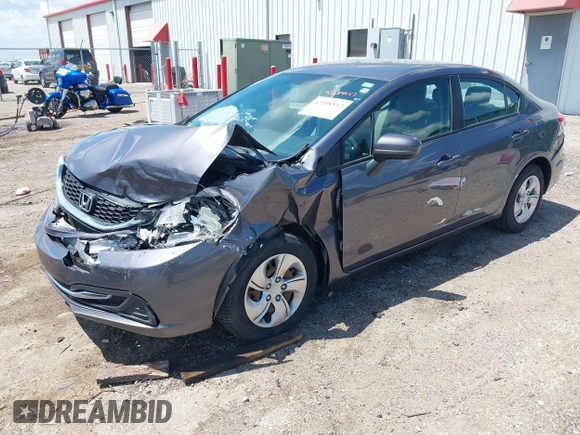 2015 Honda Civic LX with VIN 19XFB2F5XFE097890, listed as a IAAI auction lot 42208857 with 93,964 mi miles and . Bid and sale history available at DreamBid. Image 2.