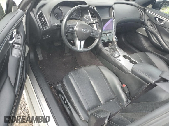 2017 Infiniti Q60 Premium with VIN JN1CV7EL5HM321176, listed as a Copart auction lot 56045305 with 93,272 mi miles and Salvage title. Bid and sale history available at DreamBid. Image 8.