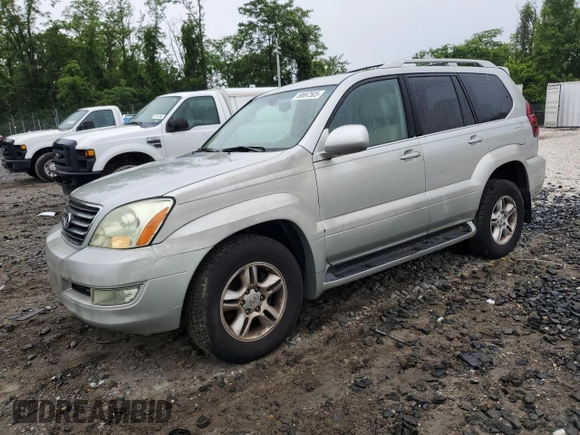 2004 Lexus GX 470 z VIN JTJBT20X740034366, wystawiony jako Copart lot #58697505 z przebiegiem 152 322 mil mil oraz Czysty tytuł • Clean title. Historia ofert i sprzedaży dostępna na DreamBid. Obrazek 1.