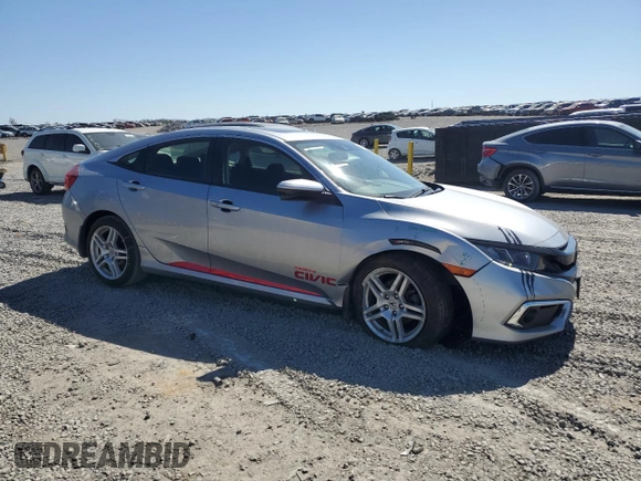2019 Honda Civic Sedan EX with VIN JHMFC1F38KX011202, listed as a Copart auction lot 48758745 with 78,408 mi miles and Salvage Title. Bid and sale history available at carsss.com. Image 4.