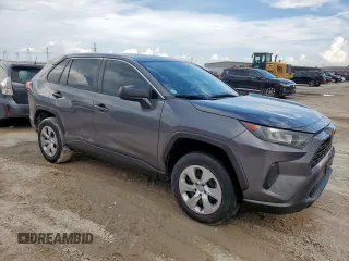 2022 Toyota RAV4 LE with VIN 2T3H1RFV3NC201287, listed as a Copart auction lot 63579475 with 52,581 mi miles and Salvage title. Bid and sale history available at DreamBid. Image 4.