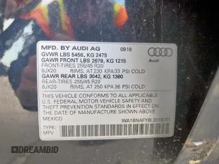 2020 Audi Q5 Premium Plus with VIN WA1BNAFY8L2018701, listed as a Copart auction lot 62367925 with Not provided miles and Salvage title. Bid and sale history available at DreamBid. Image 13.