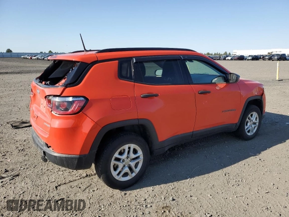 2017 Jeep Compass Sport z VIN 3C4NJDAB5HT642691, wystawiony jako Copart lot #54208335 z przebiegiem 183 359 mil mil oraz Szkoda całkowita • Salvage title. Historia ofert i sprzedaży dostępna na DreamBid. Obrazek 3.