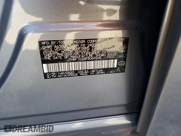 2015 Lexus IS 250 with VIN JTHBF1D26F5069245, listed as a Copart auction lot 74837644 with 81,365 mi miles and Clean Title. Bid and sale history available at DreamBid. Image 12.