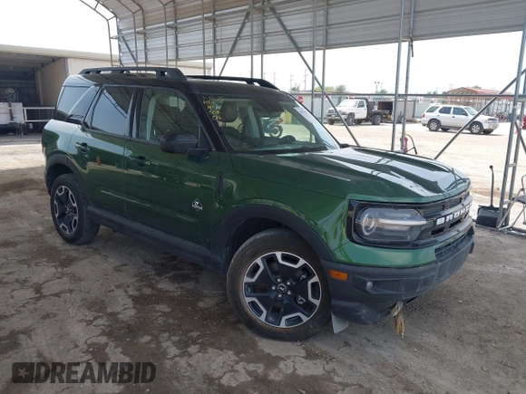 2023 Ford Bronco Sport Outer Banks with VIN 3FMCR9C62PRD07084, listed as a IAAI auction lot 41914187 with 21,256 mi miles and . Bid and sale history available at DreamBid. Image 1.