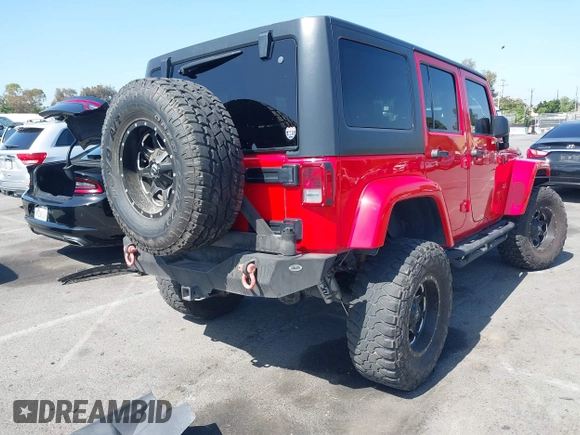 2016 Jeep Wrangler Unlimited Sahara with VIN 1C4BJWEG9GL194499, listed as a IAAI auction lot 42519265 with 84,432 mi miles and . Bid and sale history available at DreamBid. Image 4.