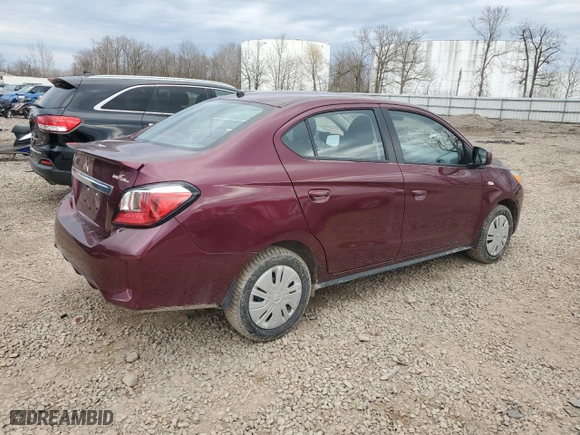 2024 Mitsubishi Mirage G4 ES with VIN ML32FUFJ4RHF00763, listed as a Copart auction lot 52676475 with 37,606 mi miles and Salvage Title. Bid and sale history available at carsss.com. Image 3.
