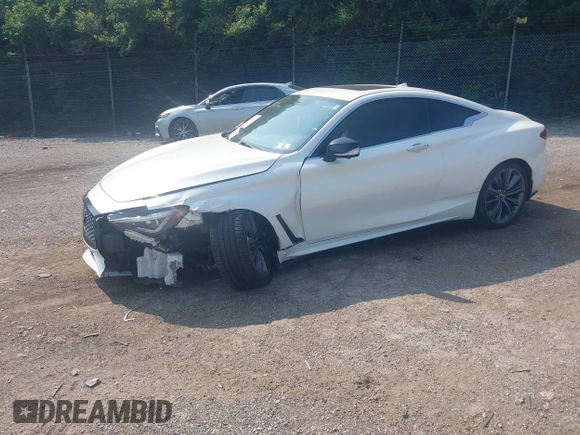 2022 Infiniti Q60 Red Sport 400 with VIN JN1FV7LL9NM680171, listed as a IAAI auction lot 42356846 with 36,248 mi miles and . Bid and sale history available at DreamBid. Image 18.