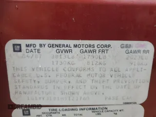 1987 Chevrolet Corvette with VIN 1G1YY3181H5121760, listed as a Copart auction lot 74564344 with 0 mi miles and Salvage Title. Bid and sale history available at carsss.com. Image 13.