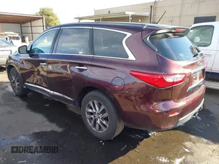 2013 Infiniti JX35 with VIN 5N1AL0MM0DC324641, listed as a IAAI auction lot 41309512 with 133,247 mi miles. Bid and sale history available at carsss.com. Image 3.