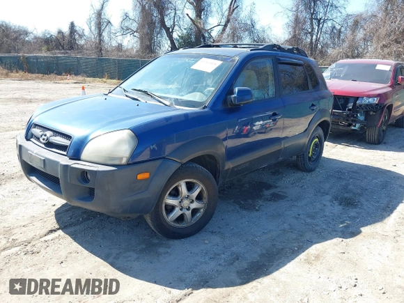 2005 Hyundai Tucson GLS with VIN KM8JN72D35U169942, listed as a IAAI auction lot 41763028 with 181,507 mi miles and . Bid and sale history available at DreamBid. Image 2.