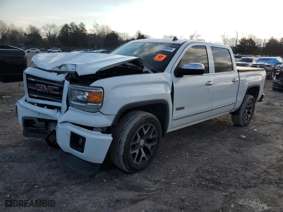 2014 GMC Sierra 1500 SLT with VIN 3GTU2VEC7EG531954, listed as a Copart auction lot 45590495 with 101,120 mi miles and Salvage Title. Bid and sale history available at carsss.com. Image 1.