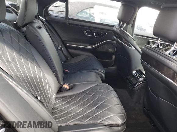 2021 Mercedes-Benz S 580 with VIN W1K6G7GB8MA043349, listed as a Copart auction lot 65180302 with 5,907 mi miles and . Bid and sale history available at DreamBid. Image 6.