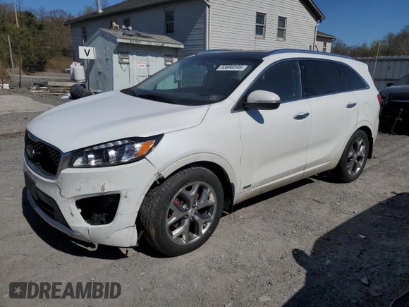 2016 Kia Sorento SX with VIN 5XYPKDA5XGG006242, listed as a Copart auction lot 53698595 with 114,260 mi miles and Salvage Title. Bid and sale history available at carsss.com. Image 1.