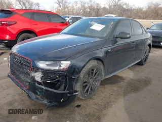 2016 Audi A4 Premium Plus with VIN WAUFFAFLXGN010321, listed as a IAAI auction lot 41510019 with 98,537 mi miles. Bid and sale history available at carsss.com. Image 2.