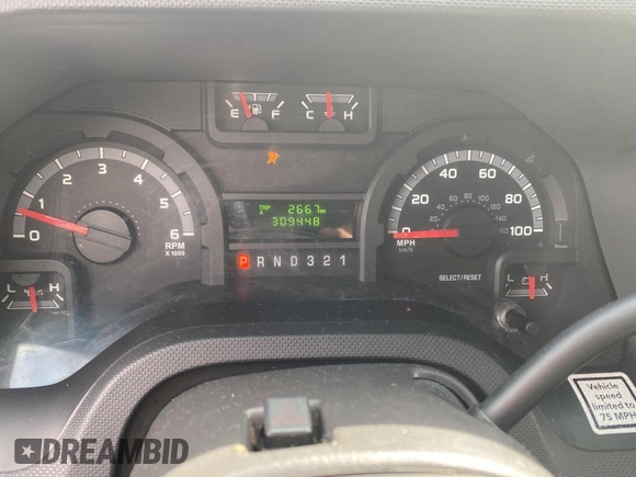 2009 Ford Econoline Cargo with VIN 1FDWE35LX9DA36683, listed as a Copart auction lot 50453625 with 309,448 mi miles and Salvage Title. Bid and sale history available at DreamBid. Image 8.