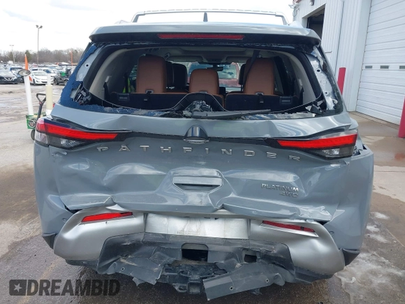 2023 Nissan Pathfinder Platinum с VIN 5N1DR3DK0PC207125, выставлен на аукционе IAAI как лот 41848785 с пробегом 22 068 миль миль и . История ставок и продаж доступна на DreamBid. Изображение 6.
