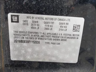 2015 Chevrolet Impala LT с VIN 2G1WB5E38F1152036, выставлен на аукционе IAAI как лот 42379778 с пробегом 95 028 миль миль и . История ставок и продаж доступна на DreamBid. Изображение 9.